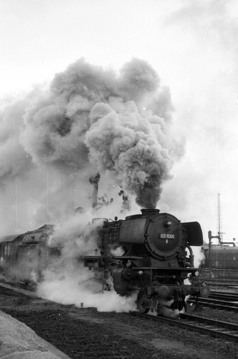 03 1001, vor D 282 nach Frankfurt; Bf Münster Hbf