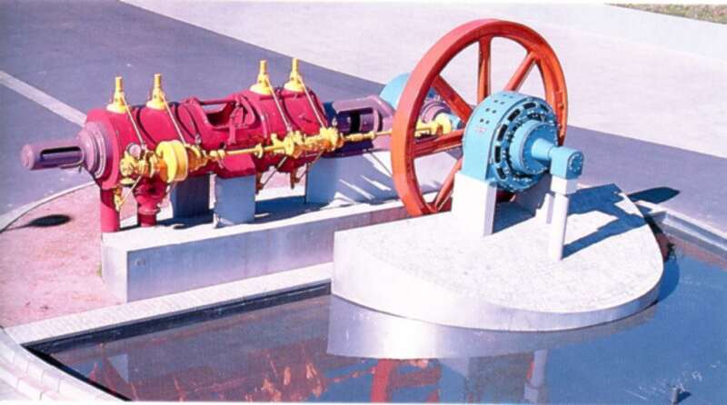 Dampfmaschine als Denkmal