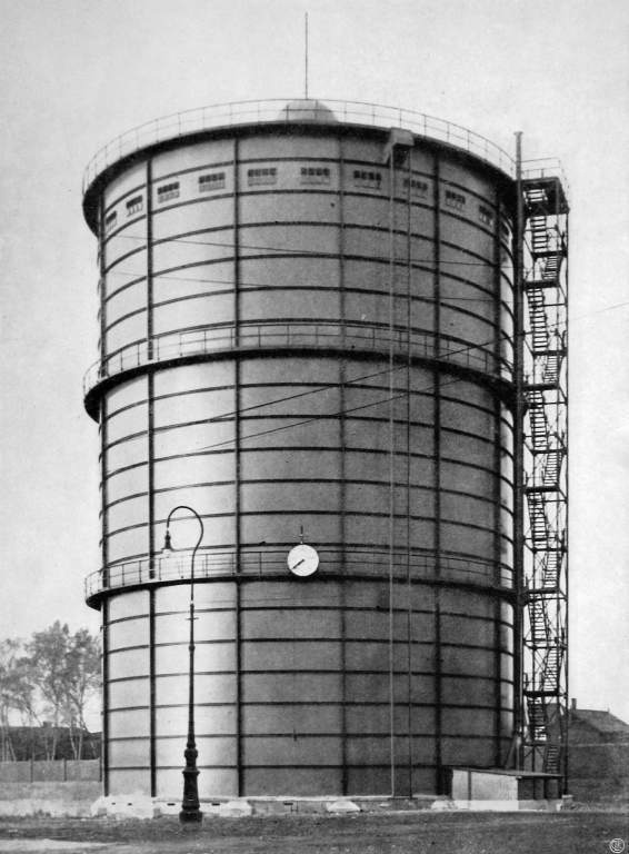 Wasserloser Gasbehälter für Gaswerk Lünen