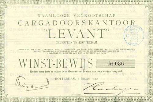 Gewinn-Nachweis von 1912