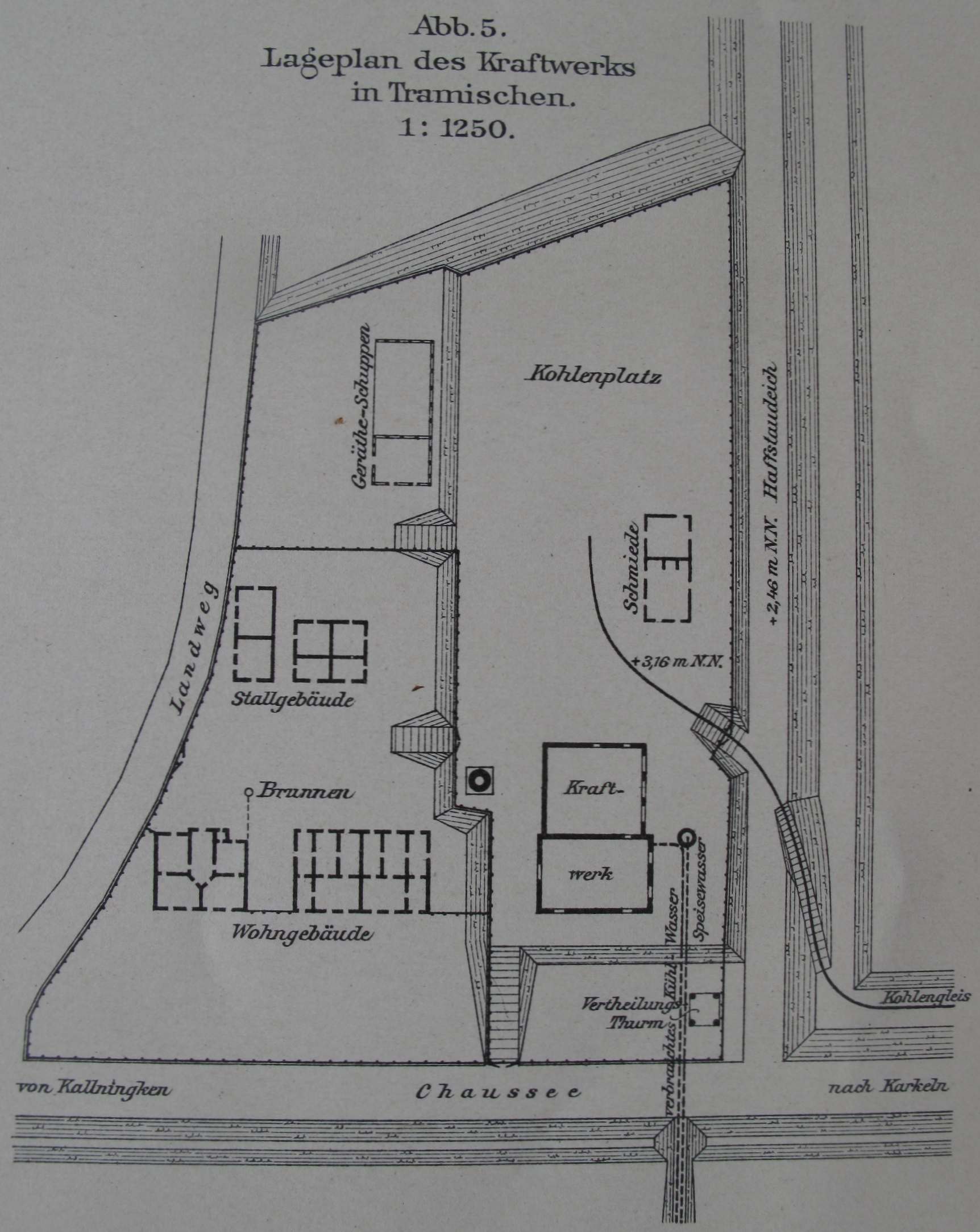 Lageplan des Kraftwerks