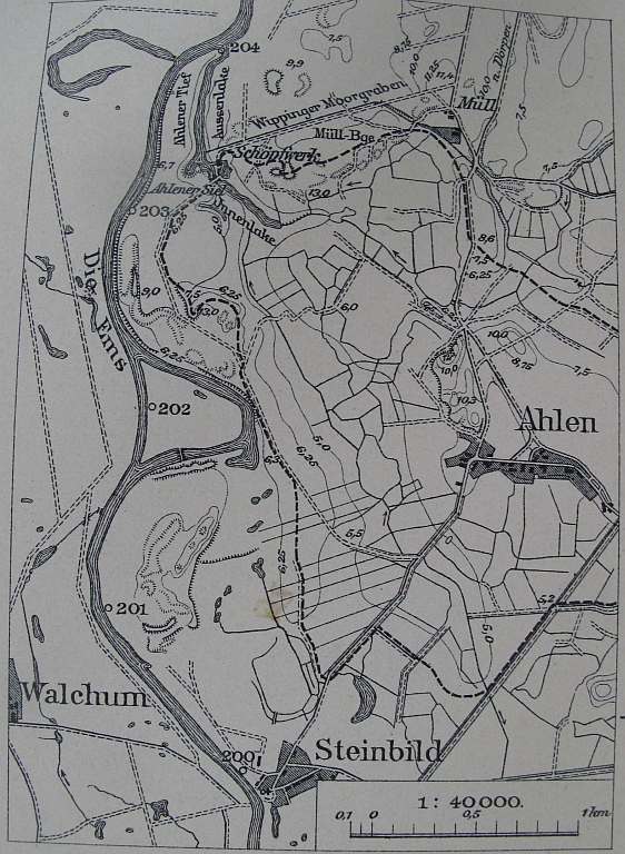 Lageplan der Ahlener Niederung