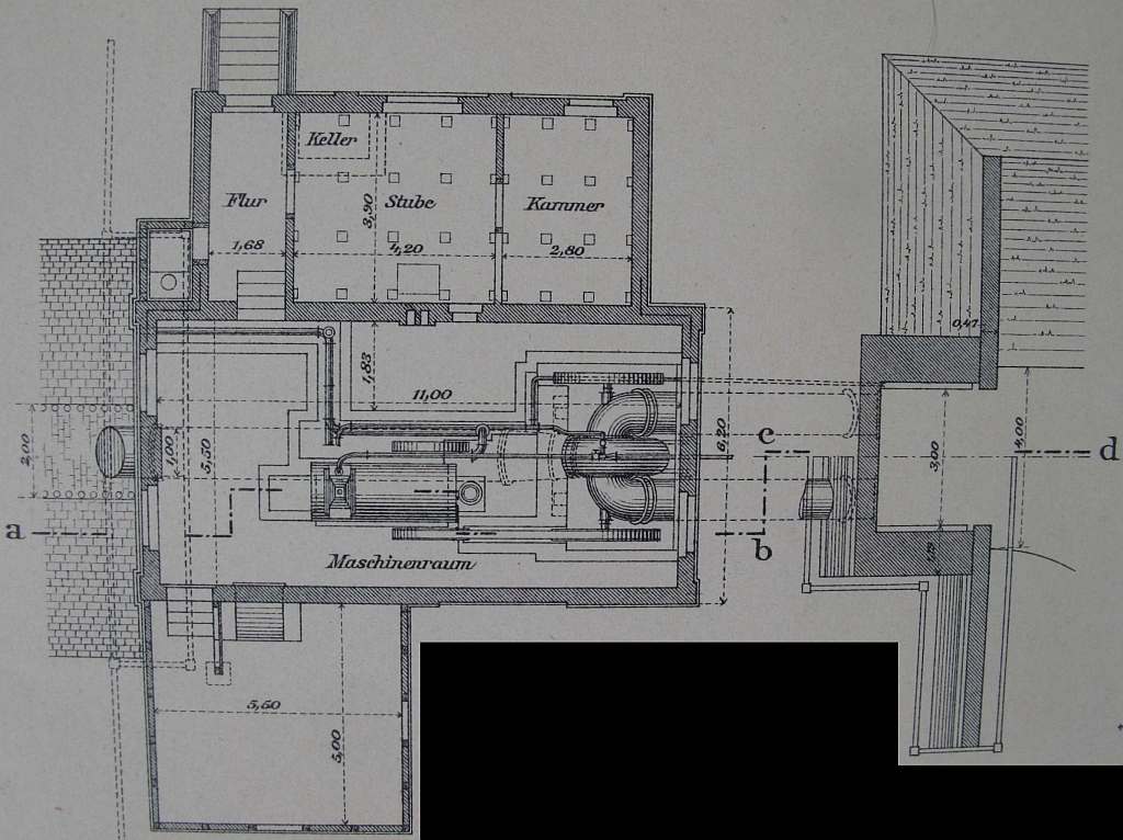 Grundriß (rechts die Saug-Seite)