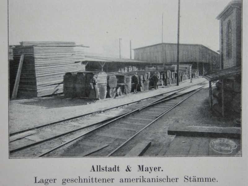 Allstadt & Mayer, Holzhandlung, Dampfhobel- und Sägewerk