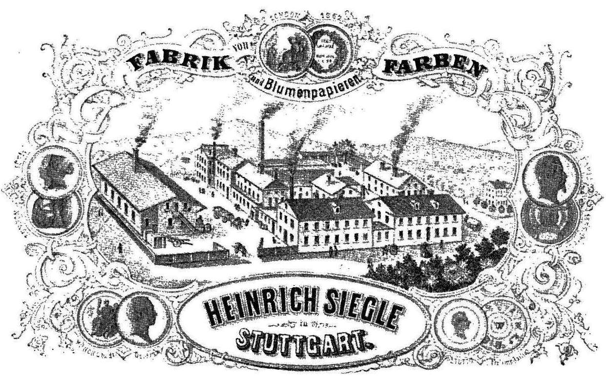 Fabrikansicht in Stuttgart (um 1865)