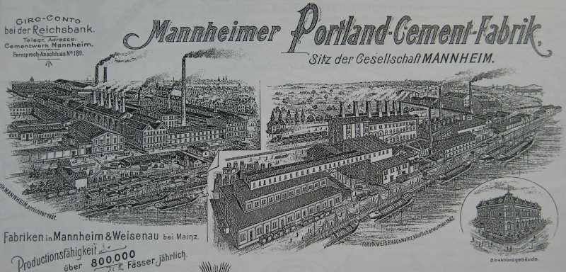 Mannheimer Portland-Zement-Fabrik Akt.-Ges.: Fabrikansicht