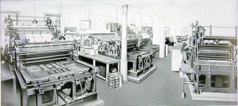 W. Tümmel, Buchhandlung und Druckerei: Druckmaschinensaal I