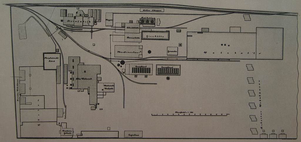 Lageplan des Peiner Walzwerks (1883)