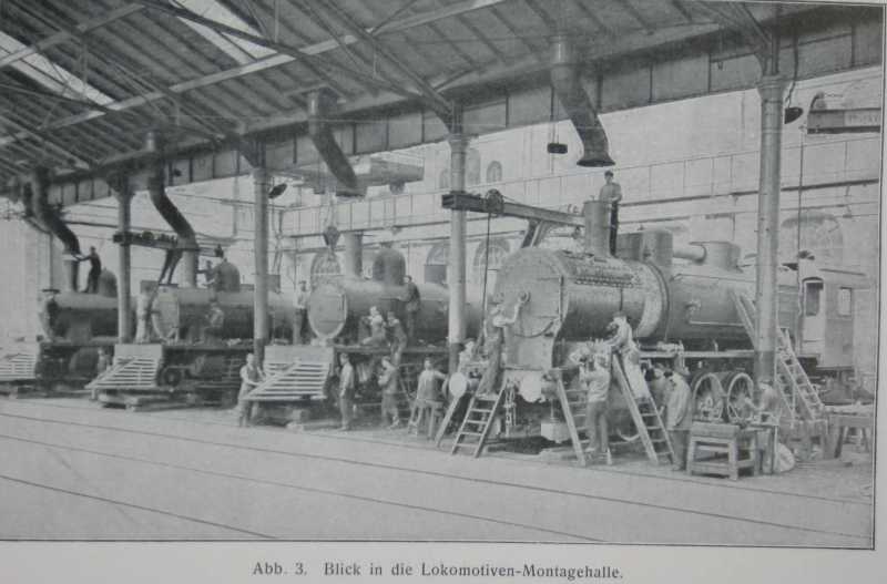 Sächs. Maschinenfabrik: Lokomotiv-Montagehalle