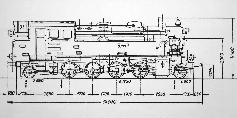 Skizze der 93 6776-6778 (ex HBE)