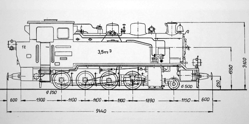 Skizze der 99 4801-4801 (ex Kleinbahn Jerichow I)