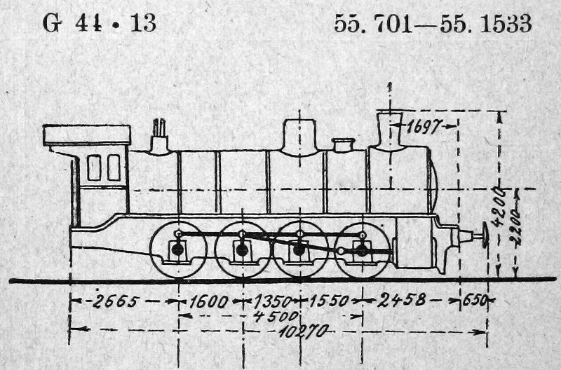 Skizze der G 7.2 (Preußen) = 55.7-13 (DR)