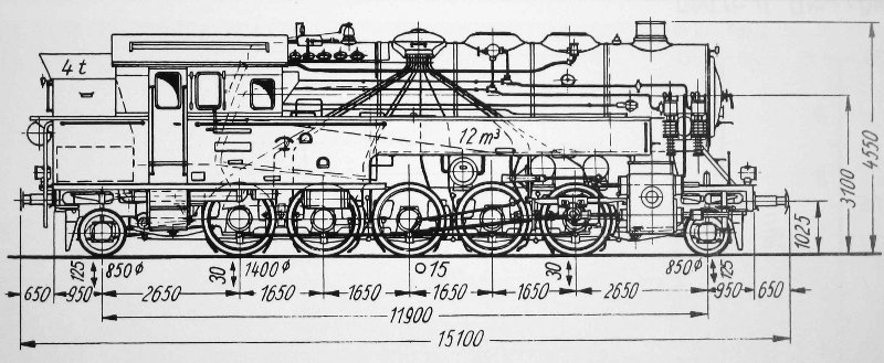 Skizze der T 20 (Preußen) = 95 (DR)