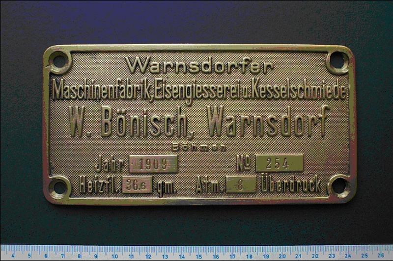 Dampfkessel: Fabrikschild (abgebaut)