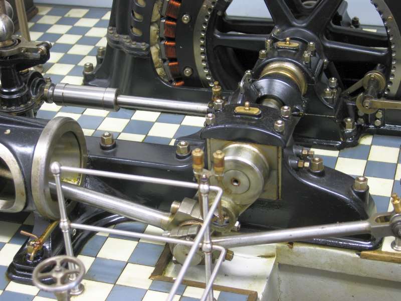 Dampfmotor: Detail Kurbelwelle