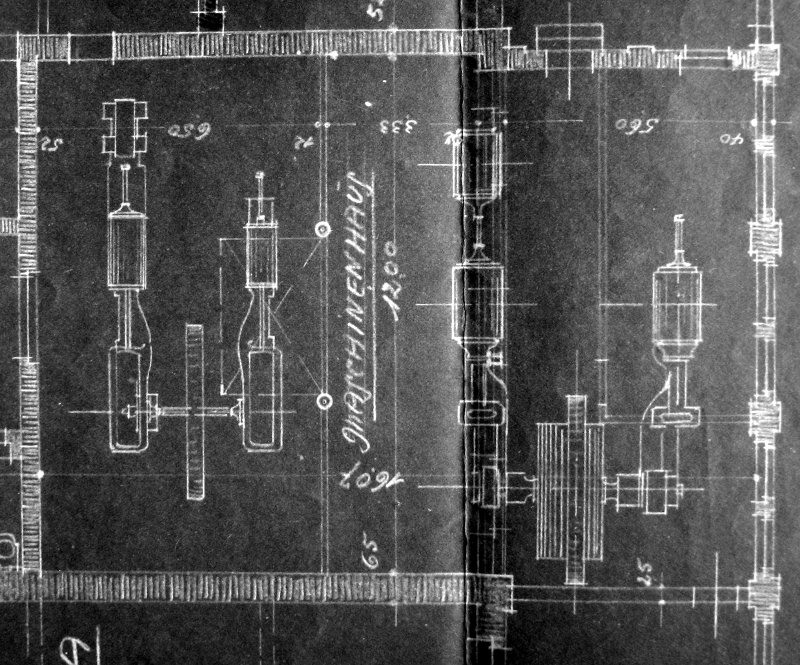 Grundrißplan der Maschinenanlage