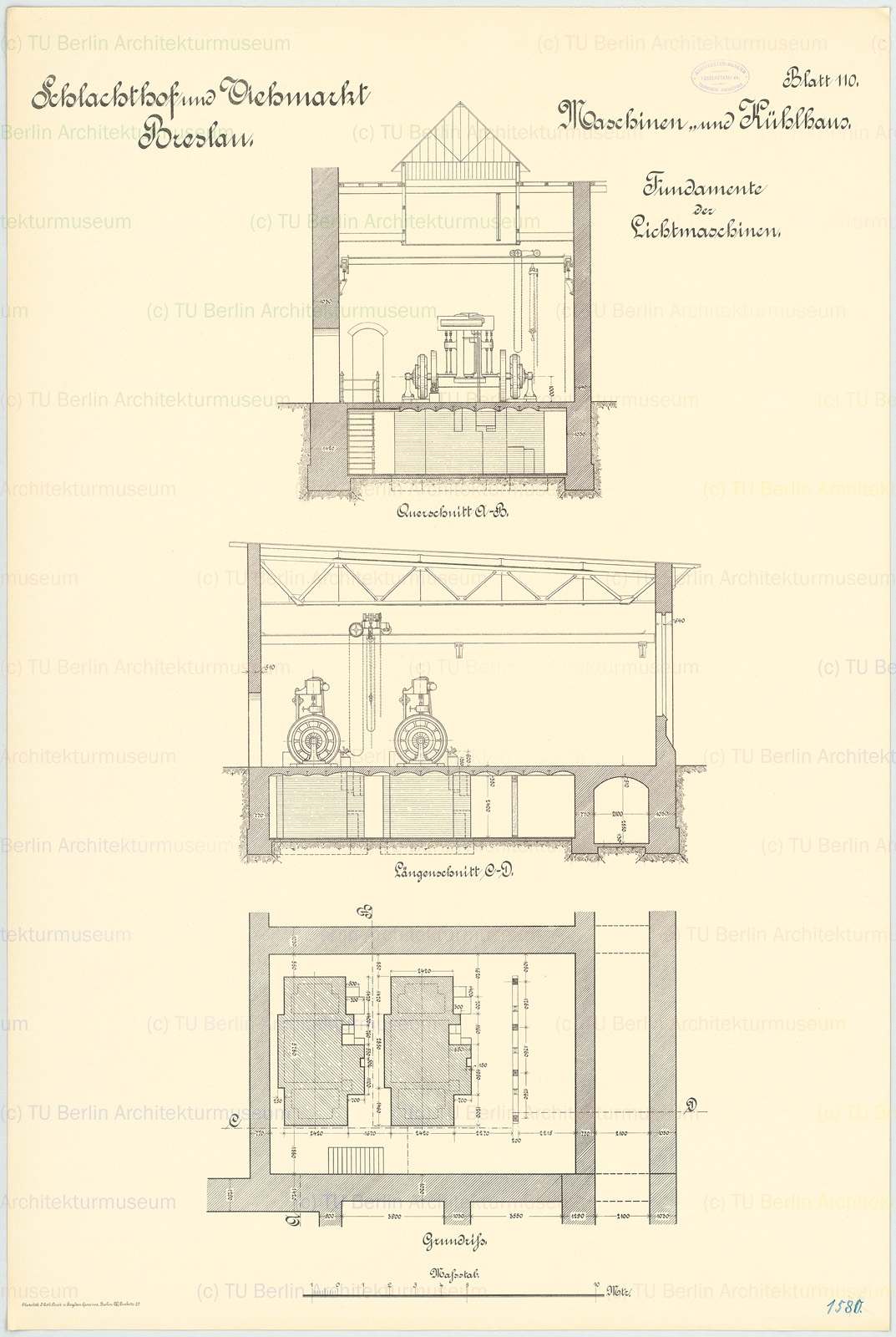 Maschinenhaus mit den Dampfdynamos