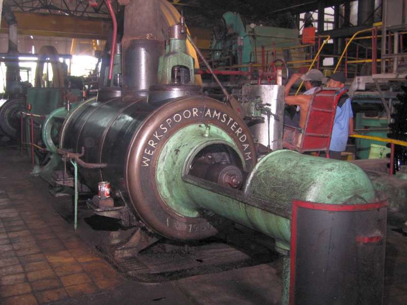 Dampfmaschine: Zylinderseite außen