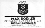 Max Roesler, Porzellanfabrik Akt.-Ges.: Anzeige