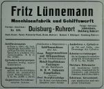 Fritz Lünnemann, Maschinenfabrik und Schiffswerft