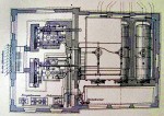 Draufsicht auf Maschinen- und Kesselhaus