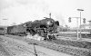 Dampflokomotive: 01 197, Lok rückt ab von D 66; Bf Münster Hbf