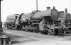 Dampflokomotive: 52 7629, daneben eine 57.10; Bf Braunau (Inn)