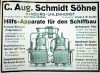 C. Aug. Schmidt Söhne: Anzeige Hilfsapparate für den Schiffbau