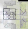 Elektrizitätswerk Tramischen: Hebewerk mit Schöpfrad und Antrieb (Grundriß)