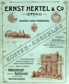 Ernst Hertel & Co.: Kostananschlag um 1910