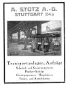 A. Stotz, Eisengießerei und Apparatebau-Anstalt: A. Stotz: Anzeige Transportanlagen