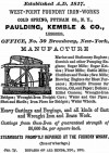 West Point Foundry - Paulding, Kemble & Co.: Werbung 1870