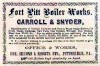 Fort Pitt Boiler Works, Carroll & Snyder: Anzeige