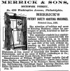 Merrick & Sons, Southwark Foundry: Werbung 1870