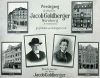 Jacob Goldberger: Firmenansichten 1873, 1891, 1909 und 1927 sowie Grnderpaar