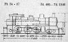 74.4: Skizze der T 12 (Preußen) = 74.4 (DR)