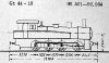 Skizze der T 13 (Preußen) = 92.5 (DR)