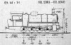 92.20: Skizze der R 4/4 (Pfalzbahn) = 92.20 (DR)