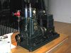 Dampfmotor: Dampfmotor: Blick von der Dampfmaschinen-Seite