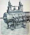 Dampfmaschine: Dampfmaschine: Zylinder mit Reimann-Steuerung